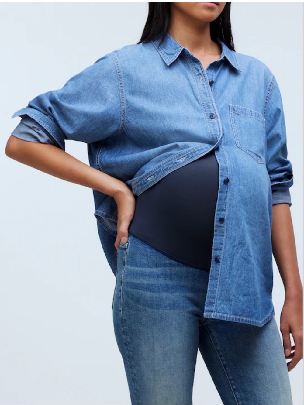 Madewell over the bump Maternity jeans